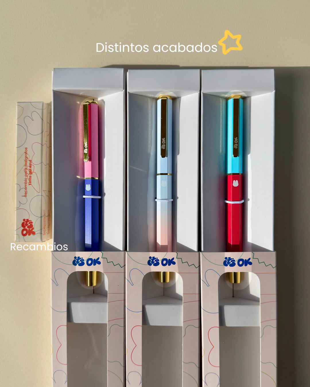 Bolígrafo Gen II | Exterior azul y rosa