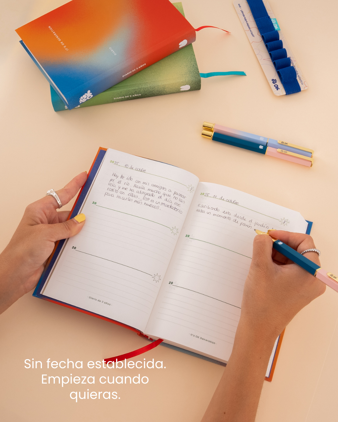 Diario de 3 años | Portada Menta