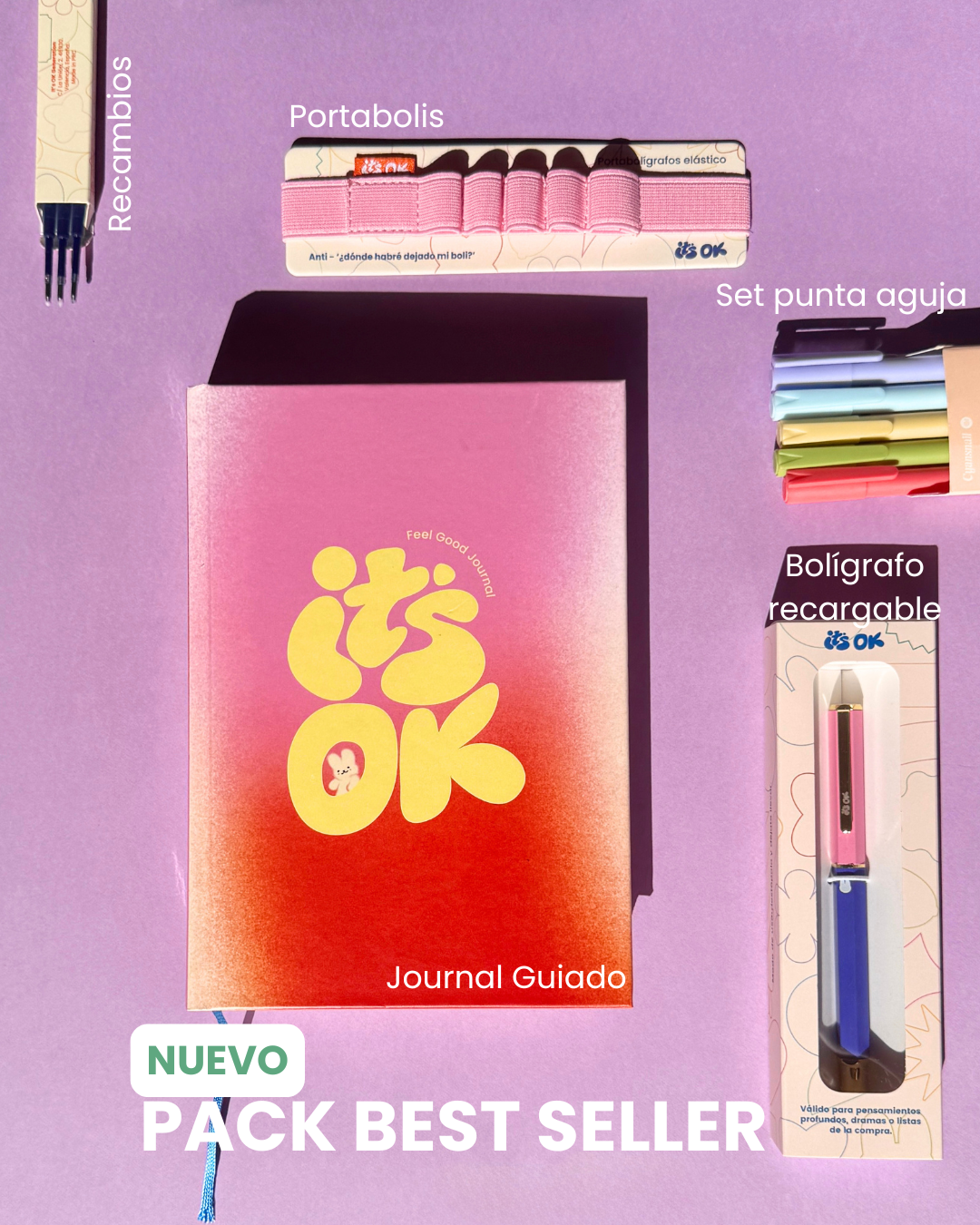 NUEVO 🔥 Pack Journal Guiado | Portada Mandarina y accesorios
