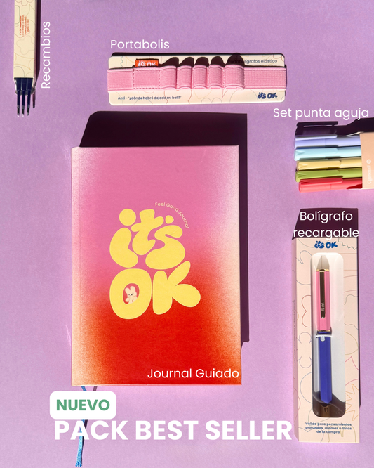 NUEVO 🔥 Pack Journal Guiado | Portada Mandarina y accesorios