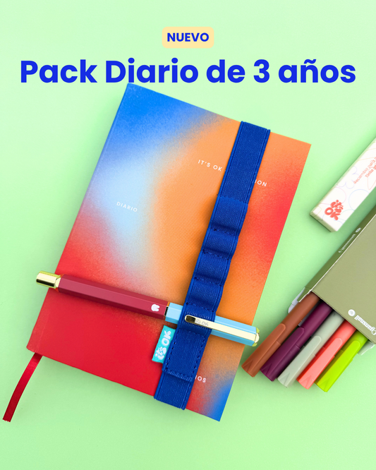 Pack Diario de 3 años | Portada Cometa y accesorios
