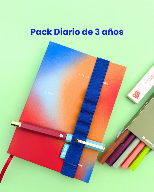 Pack Diario de 3 años | Portada Cometa y accesorios