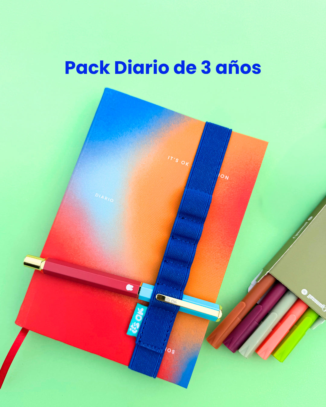 Pack Diario de 3 años | Portada Cometa y accesorios