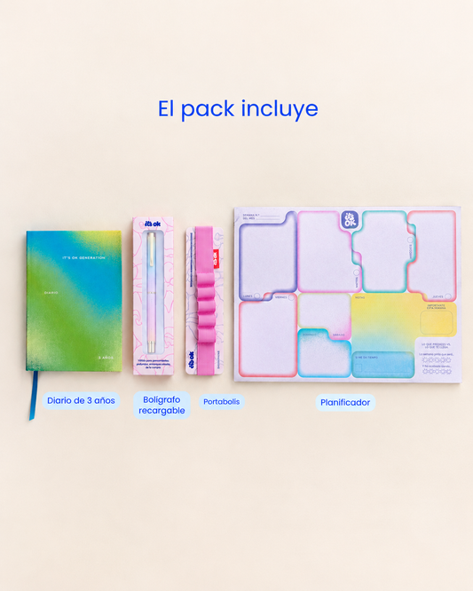 Pack VOLVER Diario de 3 años | Journal + Planificador + Accesorios