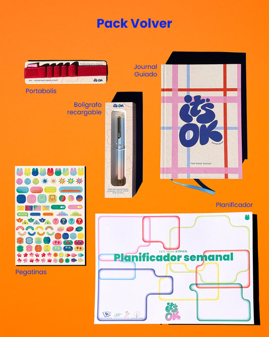 Pack Volver II Journal Guiado + Planificador + Accesorios