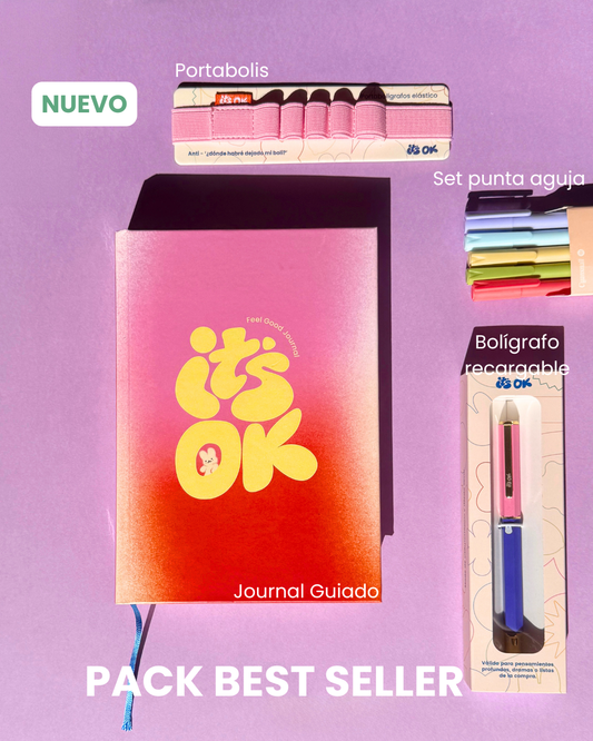 NUEVO 🔥 Pack Journal Guiado | Portada Mandarina y accesorios