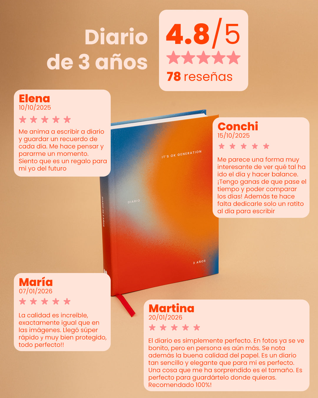 Pack Diario de 3 años | Portada Cometa y accesorios