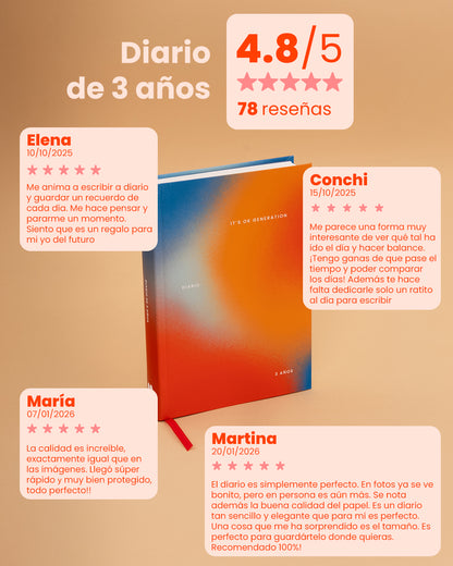 Pack Diario de 3 años | Portada Cometa y accesorios