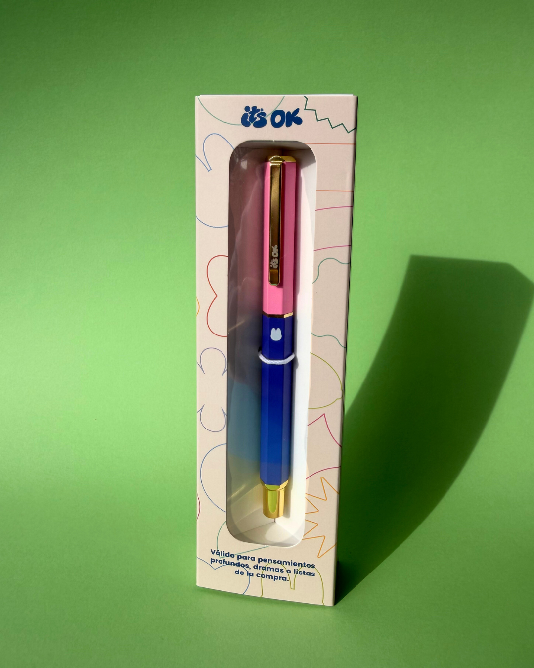 Bolígrafo Gen II | Exterior azul y rosa