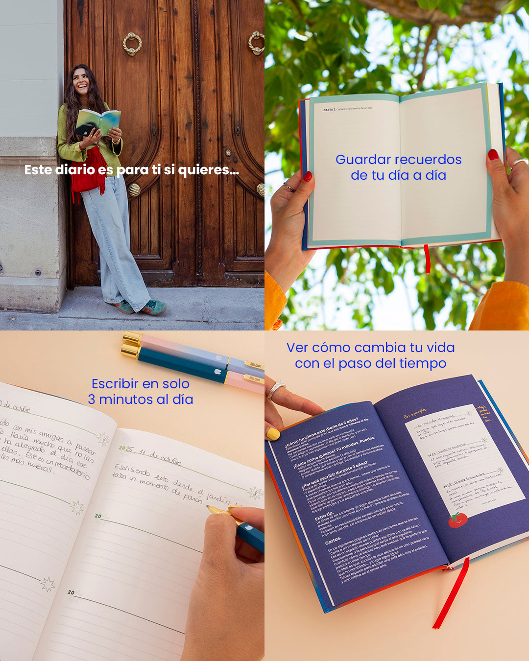 Diario de 3 años | Portada Menta