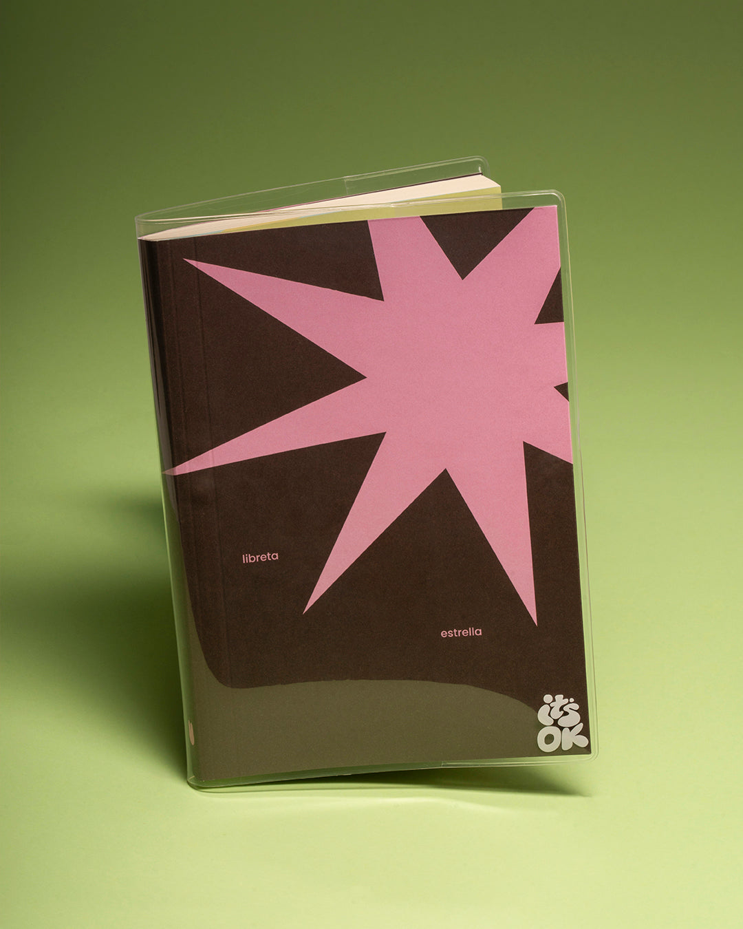 Libreta Estrella marrón con funda