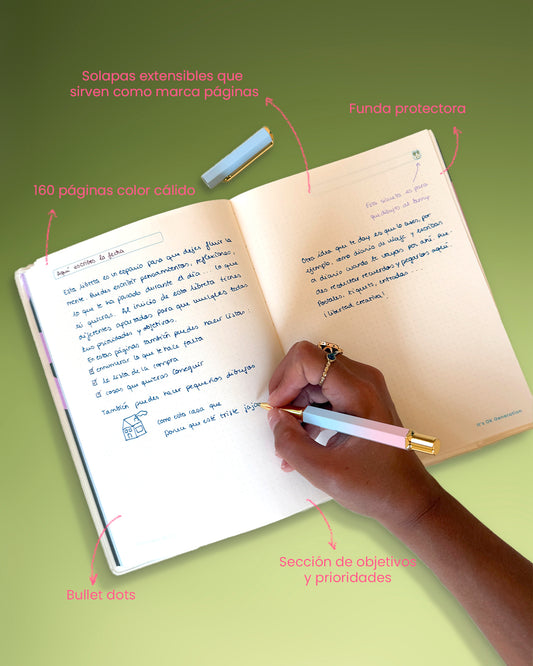 Libreta Estrella marrón con funda