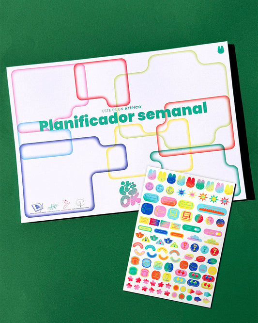 Atípico Planificador Semanal + 100 pegatinas