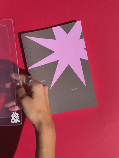 Libreta Estrella marrón con funda
